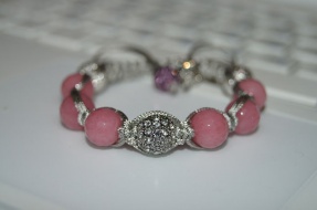 Браслет Шамбала Exclusive Pink/Gray