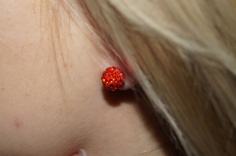 Серьги Nails Red